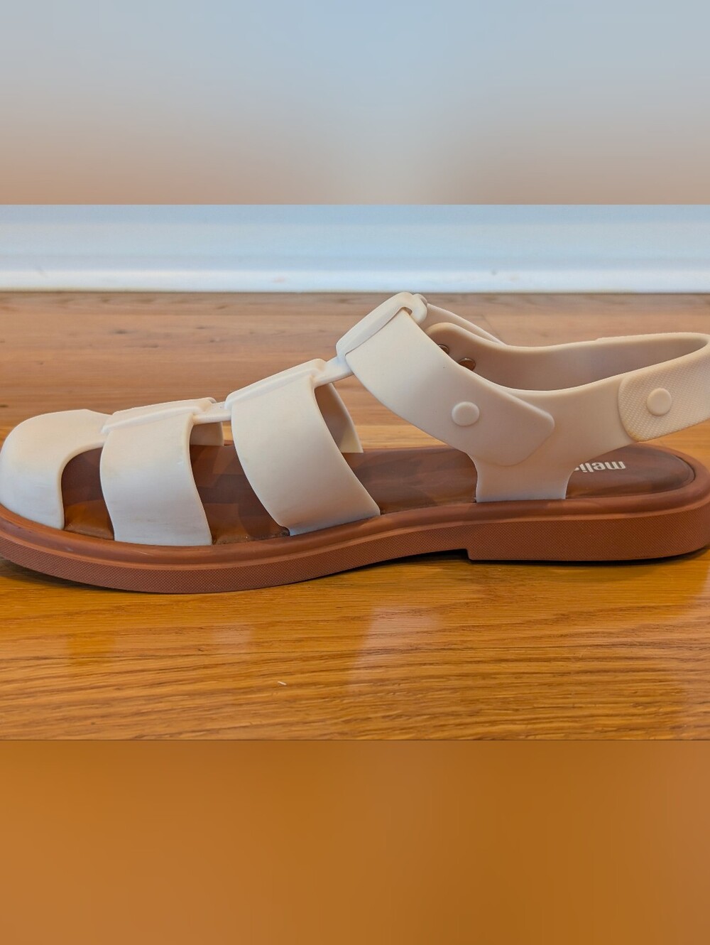 Melissa Emma Beige Sandal Fisherman Style Women’s Size 8 - Picture 9 of 11